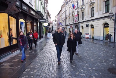 Walking in old Ljubljana - Slovene capital